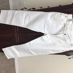 Gap white straight denim